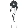 Image de Louis Moulin Déco en métal à planter Coquelicot - 22x70 cm - anthracite