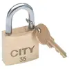 Image de Cadenas à clés s'entrouvrants corps laiton anse acier cémenté City 45