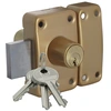 Image de Verrou CITY 26 à double entrée gâche huisserie bois cylindre de 40 mm ISEO 10022401