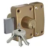 Image de Verrou CITY 26 à double entrée gâche huisserie bois cylindre de 60mm - ISEO - 10022601