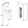 Image de Gâche platine 49P pour porte sans huissserie finition brute - ISEO - 9702049P