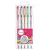 Image de 5 stylos roller gel métalisés UNIBALL Signo pointe moyenne
