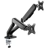 Image de Double bras support articulé pour moniteur T'n'b Noir