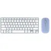 Image de T'nB TNB Souris + clavier Iclick bleu (FR, Sans fil), Clavier, Gris, Bleu
