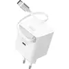 Image de T'nB Chargeur Secteur Gan 1x USB-C 65w Avec Câble (Blanc) (65 W, 1 portion), Chargeur USB, Blanc