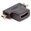 Image de Adaptateur micro et mini HDMI mâles/HDMI femelle D2 Diffusion