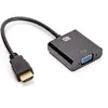 Image de D2 Diffusion Convertisseur compatible VGA femelle (D-sub DE-15) vers HDMI mâle (Type A) 15cm (Noir) (HDMI, VGA, 15 cm), Adaptateur données + vidéo, Noir