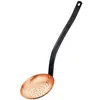 Image de Ecumoire Cuivre Massif Manche Acier Plat D.11cm L.32cm