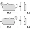 Image de TRW, Plaquettes de frein, (Metal fritte)