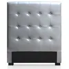 Image de Tête de Lit Capitonnée "Amor" 90cm Argent