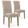 Image de Lot de 2 chaise paris prix interieur non empilable non pliable en bois H. 99 cm beige