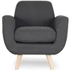 Image de Fauteuil scandinave tissu gris foncé Annis