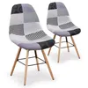 Image de Lot de 2 chaise paris prix H. 82 cm non empilable non pliable en bois interieur gris