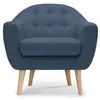 Image de Fauteuil Scandinave Tissu "Lopy" 78cm Bleu
