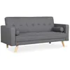 Image de Canapé lit scandinave 3 places tissu gris foncé Cansy 186 cm