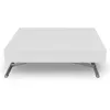 Image de Table basse relevable et extensible blanc laqué Sunda L 120/155/190 x H 40/75 x P 80 cm