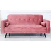 Image de Canapé convertible scandinave Slow Velours Rose