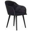 Image de Fauteuil Design en Velours "Glany" 81cm Noir