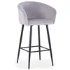 Image de Chaise de bar menzzo H. 106 cm non empilable non pliable interieur en metal gris