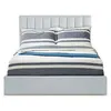 Image de Lit Coffre Design en Tissu "Songa" 160x200cm Gris