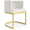 Image de Chaise Design en Velours "Noemy" 75cm Blanc