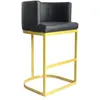 Image de Chaise de bar menzzo interieur non pliable en metal H. 100 cm noir