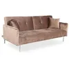 Image de Canape droit en.casa 3 places en velours marron 92 x 191 x 77 cm