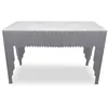 Image de Console en Marbre "Zane" 106cm Blanc & Argent