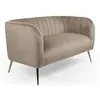 Image de Canape droit menzzo 2 places en velours marron 73 x 128 x 71 cm