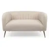 Image de Canape droit menzzo 2 places en tissu beige 73 x 128 x 71 cm