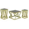 Image de Lot de 3 Tables d'Appoint "Zeli" 63cm Or
