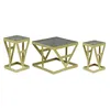 Image de Lot de 3 Tables d'Appoint "Zelys" 63cm Or