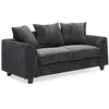 Image de Canape relax en.casa 2 places en velours gris 88 x 152 x 80 cm
