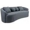 Image de Canape droit menzzo 4 places en tissu gris 82 x 216 x 68 cm