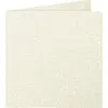 Image de 25 Cartes double Pollen - Ivoire irisé - 135x135mm
