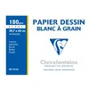 Image de Pochette dessin à grain Clairefontaine 29,7x42 10 Feuilles 180g Blanc