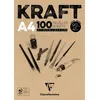 Image de Bloc collé de 100 feuilles A4 Clairefontaine Kraft Brun