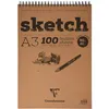 Image de Bloc Sketch A3 Croquis Spiralé - 29,7 X 42 Cm - 90G - Clairefontaine