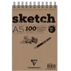 Image de Bloc spiralé Clairefontaine Sketch A5 100 feuilles