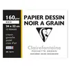 Image de Pochette dessin couleurs Clairefontaine Etival Color 24x32 cm 12 Feuilles 160g Noir