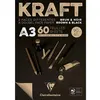 Image de Bloc Kraft Noir A3 - 60 Feuilles - 90G - Clairefontaine