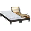 Image de Lit Electrique Matelas Latex 5 Zones + Sommier Electrique 2x90x200 Reglage Fermete Lombaire