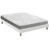 Image de Ensemble matelas mémoire de forme + sommier + oreiller + couette - fabrication 100% française - matelas bi-confort Dimensions - 2x80 x 200 cm