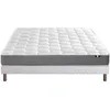 Image de Ensemble Matelas accueil mémoire de forme MAM AZUR + Sommier - Dimensions - 140 x 190 cm, Sommier - Blanc