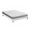 Image de Ensemble Matelas Mousse Accueil Memoire De Forme Mam Azur + Sommier 2x80x200 Sommier Blanc