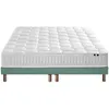 Image de Ensemble Matelas Ressorts Cosmos + Sommier 2x80x200 Sommier Vert Celadon