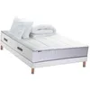 Image de Pack Matelas Ressort 7 zones + Mémoire de forme + Sommier + couette + oreillers BELLAGIO 2 Fabriqué en France 140 x 190 cm, Sommier Blanc