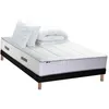 Image de Pack Matelas Ressort 7 zones + Mémoire de forme + Sommier + couette + oreillers BELLAGIO 2 Fabriqué en France 160 x 200 cm, Sommier Noir