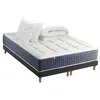 Image de Pack Matelas Ressort 7 zones + Mémoire de forme + Sommier KING STYLE + couette + oreillers Fabriqué en France 2x80 x 200 cm, Sommier Noir