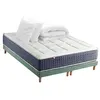 Image de Pack Matelas Ressort 7 zones + Mémoire de forme + Sommier KING STYLE + couette + oreillers Fabriqué en France 2x90 x 200 cm, Sommier Vert celadon